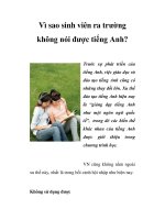 Vì sao sinh viên ra trường không nói được tiếng Anh? doc