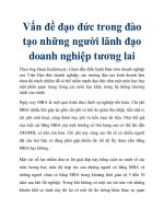 Vấn đề đạo đức trong đào tạo những người lãnh đạo doanh nghiệp docx