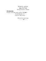 Đề thi học sinh giỏi MT