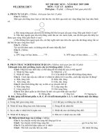 DE THI + DAP AN HKII LY 6