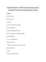 Cấp Giấy phép lái xe (GPLX) cho người trúng tuyển kỳ sát hạch do Sở Giao thông vận tải quản lý, sát hạch potx