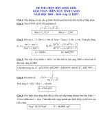 ĐỀ THI CHỌN HỌC SINH GIỎI GIẢI TOÁN TRÊN MÁY TÍNH CASIO NĂM HỌC 2009 – 2010 - Lớp 12 THPT - Phần 9 docx