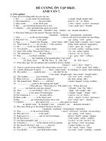 Đề cương ôn tạp HKII 09-10,môn anh văn 7