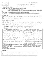 GIÁO ÁN SINH HỌC LỚP 6