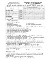 Đề kiểm tra HK II - Môn Vật Lí 7