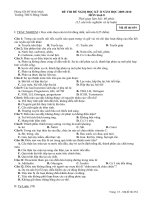 Đề thi đề nghị HK2 09-10 Sinh 8 đề 6
