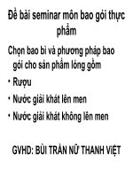 Chọn bao bì và phương pháp bao gói cho sản phẩm lỏng pdf