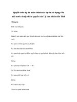 Quyết toán dự án hoàn thành các dự án sử dụng vốn nhà nước thuộc thẩm quyền của Uỷ ban nhân dân Tỉnh ppt