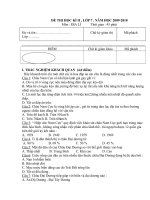 Đề thi học kì II môn Địa lí 7