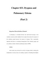 Chapter 033. Dyspnea and Pulmonary Edema (Part 2) potx