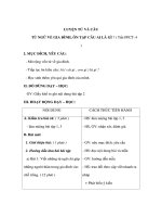 Giáo án Tiếng Việt 3 - LUYỆN TỪ VÀ CÂU - TỪ NGỮ VỀ GIA ĐÌ NH, ÔN TẬP CÂU AI LÀ GÌ ? potx