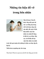 Những tín hiệu đổ vỡ trong hôn nhân ppt