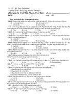 Đề kiểm tra 1 tiết 10 cb lần 2 hk 2 tự luận + trắc nghiệm