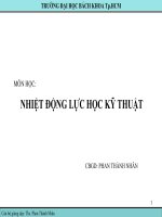 CHƯƠNG 1: CÁC KHÁI NIỆM CƠ BẢN PHƯƠNG TRÌNH TRẠNG THÁI CỦA KHÍ LÝ TƯỞNG pdf