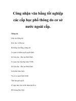 Công nhận văn bằng tốt nghiệp các cấp học phổ thông do cơ sở nước ngoài cấp pdf