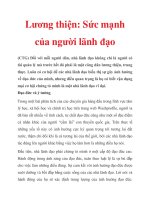 Lương thiện: Sức mạnh của người lãnh đạo doc