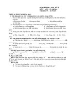 Đề thi Học kỳ II_môn Vật Lý lớp 6_a