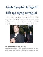 Lãnh đạo phải là người biết tạo dựng tương lai pptx