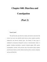 Chapter 040. Diarrhea and Constipation (Part 2) potx