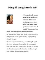 Đừng để con già trước tuổi doc