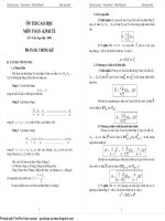 Ôn thi cao học - Toán kinh tế - Phần Thống kê potx