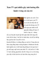 Xem TV quá nhiều gây ảnh hưởng đến hành vi ứng xử của trẻ pdf