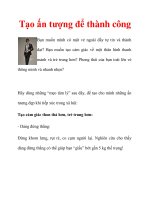 Tạo ấn tượng để thành công pot