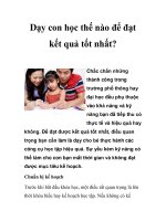 Dạy con học thế nào để đạt kết quả tốt nhất? pps