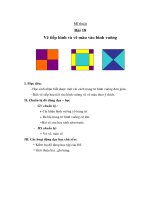 Giáo án Mỹ thuật lớp 1 - Vẽ tiếp hình và vẽ màu vào hình vuông potx