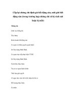 Cấp lại chứng chỉ định giá bất động sản, môi giới bất động sản (trong trường hợp chứng chỉ cũ bị rách nát hoặc bị mất) pptx