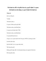 Thi hành án đối với phần bản án, quyết định Cơ quan thi hành án chủ động ra quyết định thi hành án pps