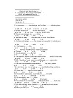 Trắc nghiệm giới từ tiếng Anh lớp 12