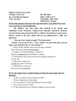 Đề KT 1 tiết lần 3