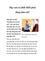 Dạy con có nhất thiết phải dùng đòn roi? doc