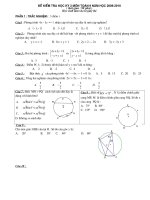 Đề kiểm tra toán 9 học kỳ 2