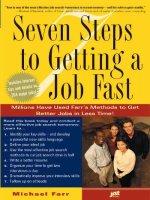 seven steps to getting a job fast