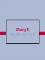 Chương 17 - KIỂM ĐỊNH GiẢ THUYẾT docx
