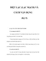 BIỆT LẠC (LẠC MẠCH) VÀ CÁCH VẬN DỤNG (Kỳ 5) ppsx
