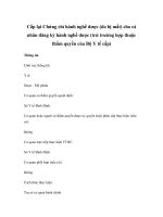 Cấp lại Chứng chỉ hành nghề dược (do bị mất) cho cá nhân đăng ký hành nghề dược (trừ trường hợp thuộc thẩm quyền của Bộ Y tế cấp) ppsx