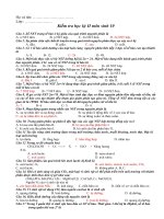 Đề và đáp án KTHK II sinh 10(dùng tốt)