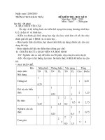 Kiểm tra học kì II có ma trận có đáp án toán 7