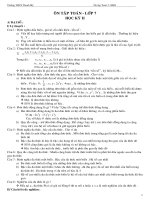 ÔN TẬP TOÁN 7-HKII