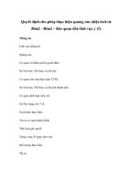 Quyết định cho phép thực hiện quảng cáo (diện tích từ 30m2 - 40m2 – liên quan đến lĩnh vực y tế) pot