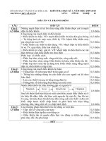 Đáp an_Kiểm tra HK1_NH : 2009-2010