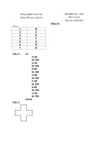 Đáp án đề kiểm tra lớp 4