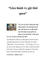 “Gieo hành vi, gặt thói quen” pptx