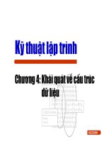 Bài giảng kỹ thuật lập trình_Chương 4: Khái quát về cấu trúc dữ liệu potx