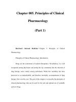 Chapter 005. Principles of Clinical Pharmacology (Part 1) pps