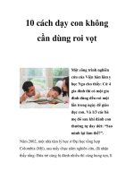 10 cách dạy con không cần dùng roi vọt doc