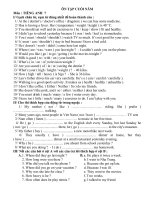 Ôn tập kì 2 - Anh 7